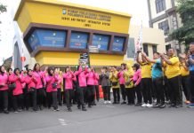 Kompak, TNI-Polri di Bandar Lampung Olahraga Bersama Meriahkan Hari Bhayangkara ke-78