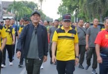 Semarakan Hari Bhayangkara ke-78, Polda Lampung Gelar Olahraga Bersama TNI-Polri
