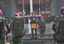 Satuan Tugas Pamtas RI-PNG Mobile Gobang I Yonif 7 Marinir Disambut dengan Penuh Kebanggaan