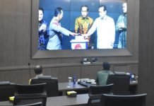 Danrem 043/Gatam Ikuti Grand Launching Aplikasi Pelayanan Perizinan Penyelenggaraan Event