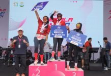 Polwan Polda Lampung Juara 1 di Ajang Kemala Run 2024