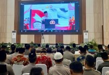 Kasrem 043/Gatam Hadiri Doa Lintas Agama di Polda Lampung