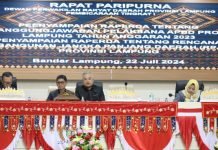 DPRD Lampung Adakan Rapat Paripurna Raperda Pertanggungjawaban Pelaksanaan APBD Tahun Anggaran 2023