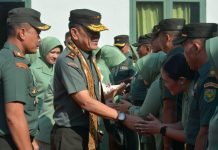 Danrem 043/Gatam Kunjungi Kodim 0429/Lamtim, Ingatkan Prajurit Untuk Tidak Cepat Emosional