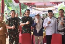 Danrem 043/Gatam Launching Program TNI AD Manunggal Air di Kelurahan Way Gubak