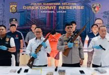Amankan 4 Senpi Hingga 327 Butir Peluru, Polda Sumsel Bekuk Oknum ASN Kementerian
