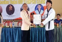 102 Taekwondoin Satlas Ikut Ujian Kenaikan Tingkat, Penguji Master Amril Yusam