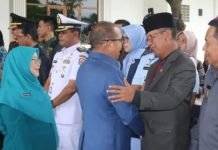 Mingrum Gumay Hadiri Serah Terima Jabatan Gubernur Lampung