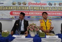 Pj. Bupati Kerinci Buka Pelatihan dan Uji Sertifikasi Tenaga Kerja Konstruksi 2024