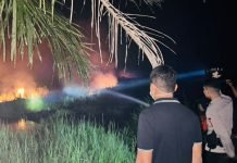 Kapolres OI Terjun Langsung ke Lapangan Padamkan Api Karhutla