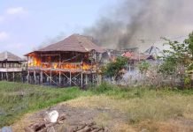 Pondok Pindang dan Dogan di Sungai Pinang Hangus Terbakar