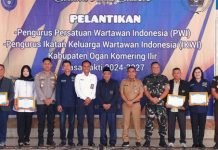 Ini Pesan Kurnaidi Saat Lantik Pengurus PWI OKI Masa Bakti 2024-2027