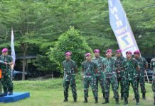 Danbrigif 4 MAR/BS Peresmian Kelas Lapangan Gobang Yonif 7 Marinir