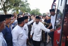 Pemkab OKI Sambut Kepulangan Jamaah Haji Kloter 18