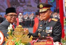 Kapolda Lampung Pimpin Upacara Hari Bhayangkara ke-78