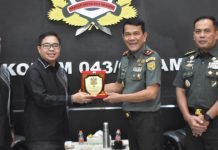 KPU Provinsi Lampung Kunjungi Korem 043/Gatam, Danrem Siap Ciptakan Pilkada Damai