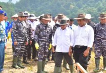 Dankormar Bersama Mentan dan Wakasal Gelar Panen Raya