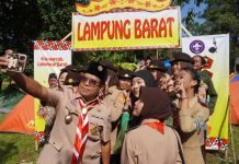 Pj. Gubernur Samsudin Buka Kegiatan Perkemahan Antar Satuan Karya Pramuka Daerah Lampung