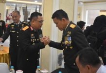 Danrem 043/Gatam Hadiri Upacara Sekaligus Syukuran HUT Bhayangkara ke-78