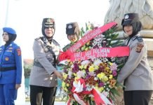 HUT Ke-76 Polda Sumsel Lakukan Ziarah Makam Pahlawan