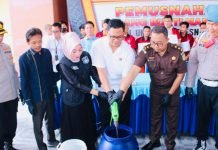 Polda Sumsel Musnahkan Barang Bukti 1,5 Kg Sabu