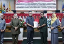 Sekdaprov Fahrizal Serahkan Dokumen Rancangan Perubahan KUA dan PPAS Tahun 2024 serta Rancangan KUA dan PPAS Tahun 2025