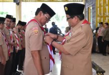Pengurus Baru Gerakan Pramuka Kabupaten OKI Resmi Dilantik