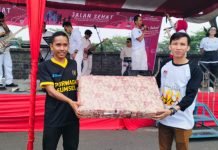 Sekretaris PWI OKI Raih Hadiah Utama Jalan Sehat KPU