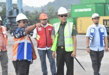 Kunjungi Kantor Pelindo, Danrem 043/Gatam Tinjau Terminal Petikemas Panjang