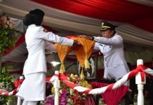 Pj. Bupati OKI Apresiasi Paskibraka Sukses Naik dan Turunkan Merah Putih