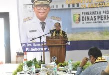Kasrem 043/Gatam Hadiri Peresmian Kantor Baru Dinas Perhubungan Provinsi Lampung