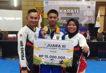Putra Pelatih Karate Gajah Sora Polres OKI Raih Prestasi Gemilang di Ajang O2SN 2024