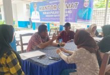 BNNK OKI Adakan Koordinasi dan Pengisian Survey IKRN di Kantor Kecamatan SP Padang