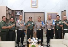 Eratkan Sinergitas TNI-Polri, Karo Provoost Divpropam Polri Silaturahmi ke Pangdam II/Sriwijaya