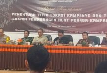 KPU OKI Gelar Rakor Penentuan Titik Lokasi Kampanye dan Pemasangan APK