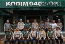Karo Provos Divpropam Polri Kunjungan Kerja ke Kodim 0402/OKI