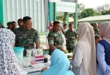 Warga Antusias Ikuti Bakti Kesehatan yang Digelar Kodim 0402/OKI