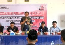 Ketua Bawaslu OKI Ajak Masyarakat Lempuing Jaya Aktif Awasi Pilkada 2024