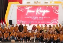 Pj. Gubernur Lampung Dorong Alumni FKIP Kimia Unila Jadi Pelopor Inovasi Pendidikan dan Teknologi