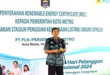 Dorong Ekosistem Kendaraan Listrik, Kolaborasi Pemkot dan PLN Hadirkan SPKLU Pertama di Kota Metro