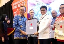 Semarak HUT PMI ke-79, Pemprov Lampung Apresiasi Pendonor Darah Sukarela