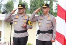 Prosesi Serah Terima Pataka ‘Atidhira Wira Bhakti’, Tandai Beralihnya Tampuk Kepemimpinan Polda Sumsel