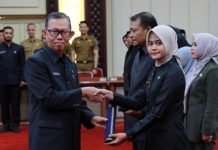 Sekda Fahrizal Lantik 23 Pejabat Fungsional di Lingkungan Pemprov Lampung