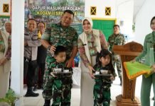Kodim 0402/OKI Lanjutkan Program Unggulan Kodam II/Sriwijaya ‘Dapur Masuk Sekolah’