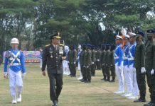 Danrem 043/Gatam Tutup Diksar Kedisiplinan dan Kepemimpinan Siswa SMA Kebangsaan Angkatan 12