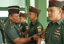 Dandim 0402/OKI Pimpin Acara Korps Raport Kenaikan Pangkat