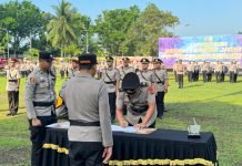 Rotasi Jabatan di Polres OKI, Kapolres Lantik Sejumlah Pejabat Baru