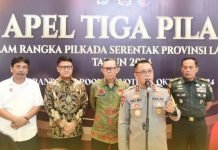 Ketua DPRD Lampung Hadiri Apel Tiga Pilar