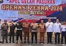 Pj. Bupati Kerinci Ikut Hadiri Apel Gelar Pasukan Operasi Zebra