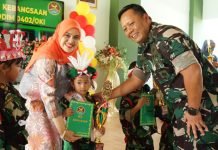 Meriahkan HUT TNI ke-79, Kodim 0402/OKI Adakan Lomba Menyanyi Kebangsaan Tingkat TK